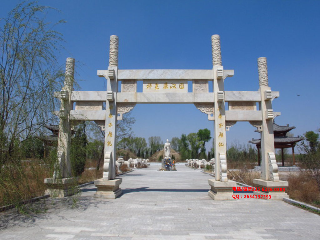 墓地牌坊圖片陵園牌樓大門效果圖