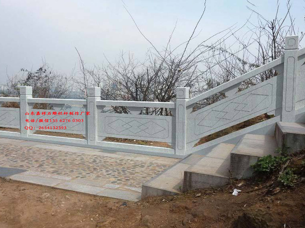 花崗巖石材護欄圖片 花崗巖石材河堤護欄圖片樣式